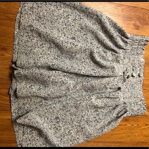 vintage floral blue culotte shorts